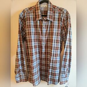 Men's 7 Diamond Plaid Button Up